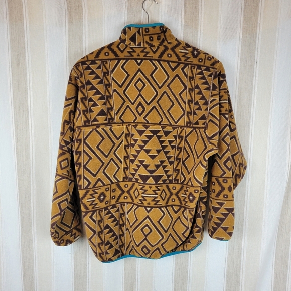 Patagonia Synchilla Snap T Pullover Fleece Montana Sieta Brown Aztec Size Medium - Picture 11 of 11